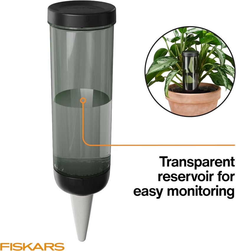 Fiskars LifeWell Watering Spike for Indoor Plants – Self-Watering Device with Transparent Reservoir, Porous Ceramic Cone, UV-Resistant & Recycled Plastic, 11.75 oz - Image 5